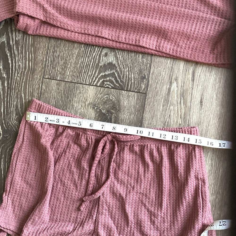 SHEIN Ribbed Mauve Pajama Set - Picture 5 of 6